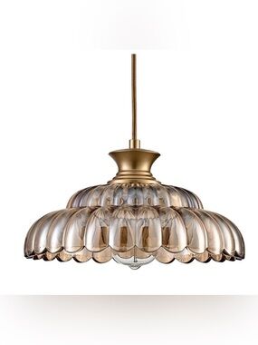 Vintage Amber Glass Pendant Lights Modern Gold Kitchen Island Pendant Light